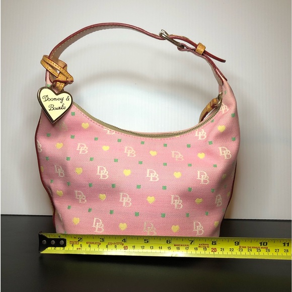 Dooney & Bourke Pink Mini Monogram Purse Y2K Vintage Canvas & Leather - Picture 13 of 16